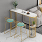 Glam Style Bar Table 42-inch Height Stone Top and Metal Base Bistro Storage Table Clearhalo 'Bar Furniture' 'Bar Tables' 'bar_tables' 'furn' 'furn_bar_tables' 'Furniture' 'furniture_bar_tables' 'Kitchen & Dining Furniture' 'kitchen&dining_furn' 'kitchen' 1200x1200_4d96f099-4361-4772-acb6-4dc47e4c7e12