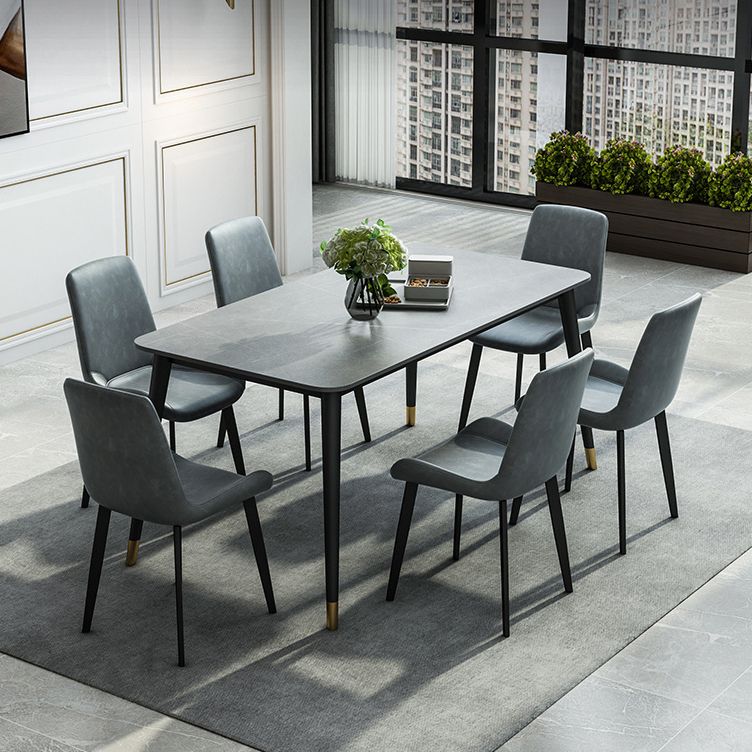 Nordic Style 1/5/7 Pieces Dining Set with Gray Top Kitchen Table Set for Dining Room Clearhalo 'Dining Room Sets' 'Dining Tables & Seating' 'dining_room_set' 'furn' 'furn_dining_room_set' 'Furniture' 'furniture_dining_room_set' 'Kitchen & Dining Furniture' 'kitchen&dining_furn' 'kitchen' 1200x1200_4d971265-665a-437d-b4d2-f83635fdbdb0