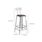 Industrial Iron Counter Height Stools Footrest Bar Stool for Indoor Clearhalo 'Bar Furniture' 'Bar Stools' 'bar_stools' 'furn' 'furn_bar_stools' 'Furniture' 'Kitchen & Dining Furniture' 1200x1200_4d975cec-a8b2-462e-9839-d6f1e00170b8