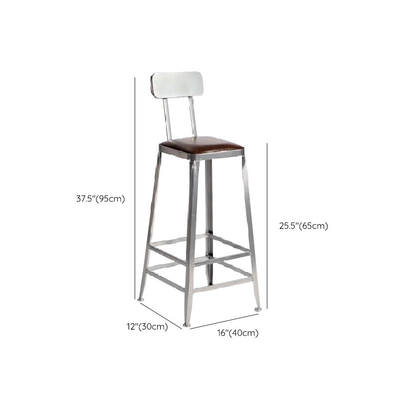 Industrial Iron Counter Height Stools Footrest Bar Stool for Indoor Clearhalo 'Bar Furniture' 'Bar Stools' 'bar_stools' 'furn' 'furn_bar_stools' 'Furniture' 'Kitchen & Dining Furniture' 1200x1200_4d975cec-a8b2-462e-9839-d6f1e00170b8