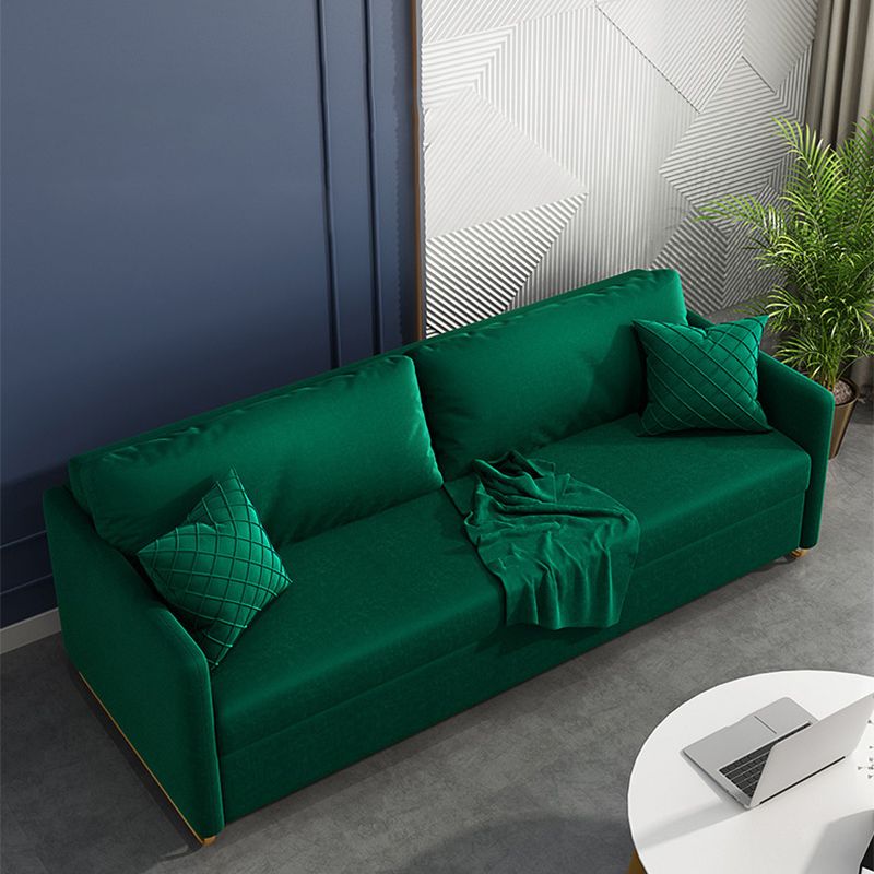 31.49" Wide Velvet Sleeper Sofa Glam Foldable Sofa Bed with Cushion Back