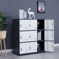 Modern Storage Cabinet with Hinged Doors Metal Non-Hanging Armoire for Bathroom