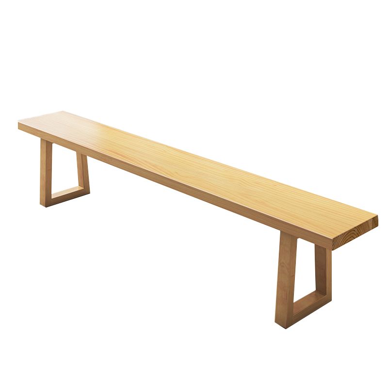 11.7-inch Width Rectangle Seating Bench Mid-Century Modern Solid Wood Bench Clearhalo 'Benches' 'Chairs & Seating' 'furn' 'furn_benches' 'Furniture' 'Living Room Furniture' 1200x1200_4d98cd91-3ca7-4dac-8603-b893c73e8c97
