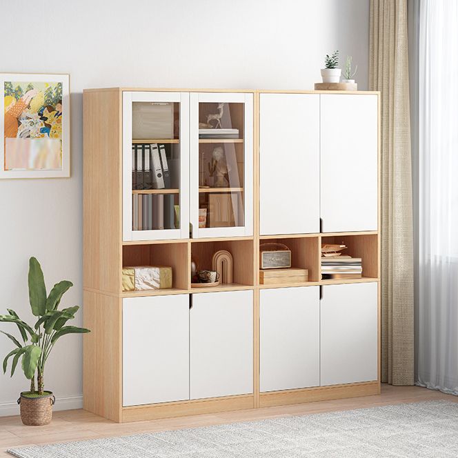 Contemporary Filing Cabinet Storage Shelves Glass Detail Wood File Cabinet Clearhalo 'Filing Cabinets' 'filling_cabinets' 'furn' 'furn_filling_cabinets' 'Furniture' 'Office Furniture' 1200x1200_4d98e0a6-fd44-41cd-8b53-28158dff1fd7