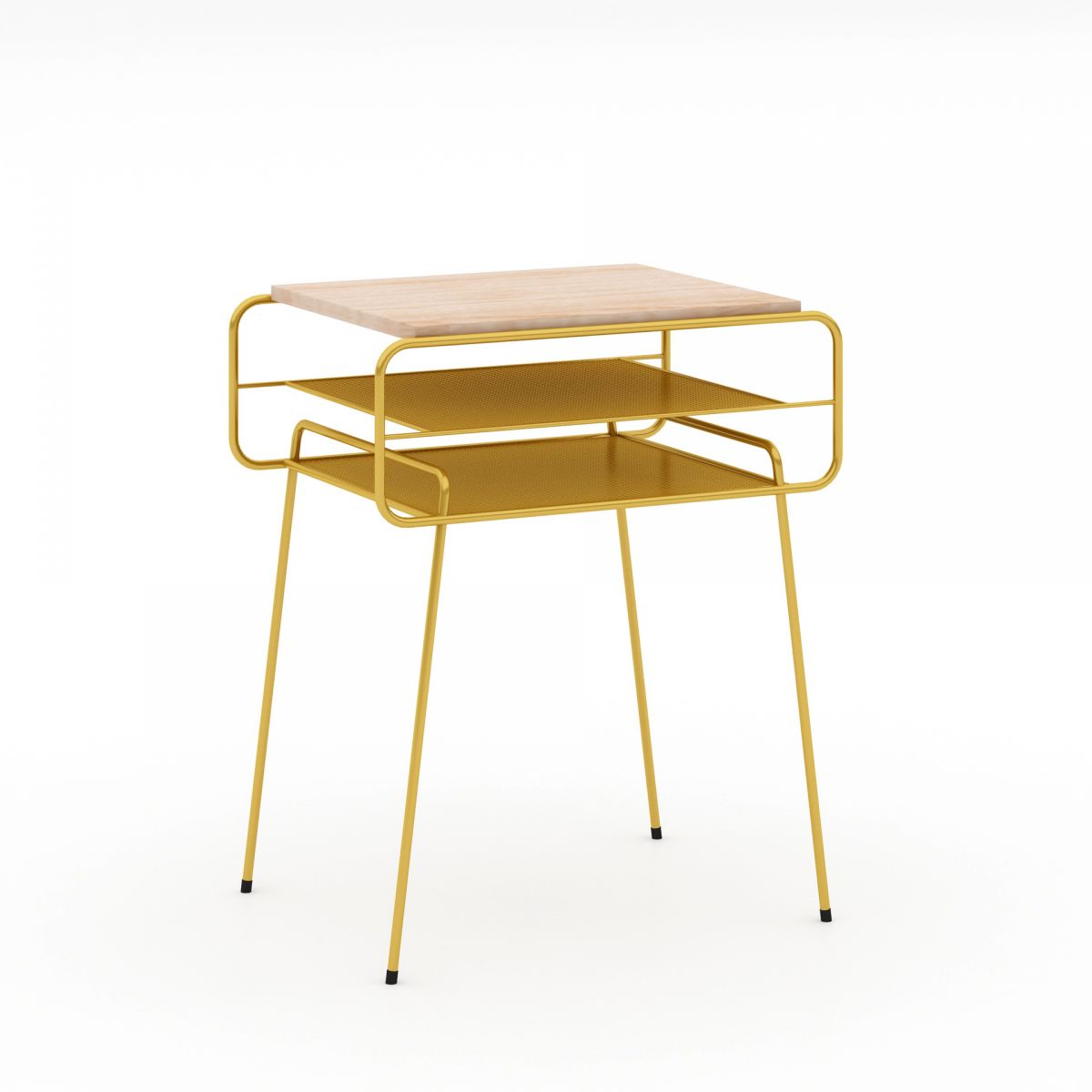 Table de nuit ouverte de lit de lit de lit inférieur avec jambes