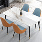 Industrial 4 Legs Dining Table Rectangle Dining Table for Kitchen Clearhalo 'Dining Tables & Seating' 'Dining Tables' 'dining_table' 'furn' 'furn_dining_table' 'Furniture' 'Kitchen & Dining Furniture' 1200x1200_4d9b6185-f789-446c-878e-29568f0c0122