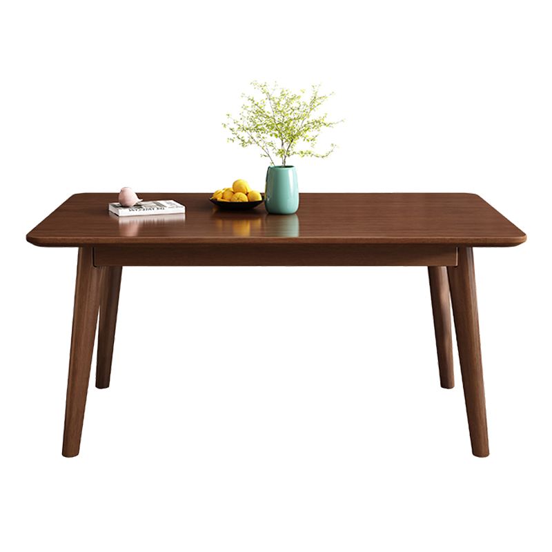 Modern Style Rubberwood Solid Wood Dining Table Rectangle Table with 4 Legs for Dinning Room Clearhalo ' dining_table' 'Dining Tables & Seating' 'Dining Tables' 'furn' 'furn_dining_table' 'Furniture' 'furniture_dining_table' 'Kitchen & Dining Furniture' 'kitchen&dining_furn' 'kitchen' 'kitchen_dining_table' 1200x1200_4d9bb013-3878-430c-8646-f124104c161e