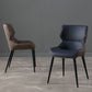 Scandinavian Style Faux Leather Dining Chair Solid Back Chair with 4 Black Finish Legs Clearhalo ' kitchen&dining_furn' 'Dining Chairs' 'Dining Tables & Seating' 'dining_chair' 'furn' 'furn_dining_chair' 'Furniture' 'furniture_dining_chair' 'Kitchen & Dining Furniture' 'kitchen' 1200x1200_4d9bc7da-8eae-43e9-8c18-763a5ffc6ea4