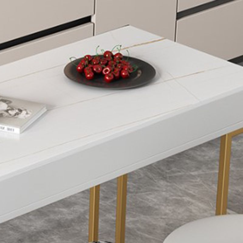 Kitchen Stone Top Counter Table Metal Base 42-inch Height Contemporary Bar Table Clearhalo 'Bar Furniture' 'Bar Tables' 'bar_tables' 'furn' 'furn_bar_tables' 'Furniture' 'furniture_bar_tables' 'Kitchen & Dining Furniture' 1200x1200_4d9d0f07-f1aa-4ae9-92d7-cb2c5e37f20e