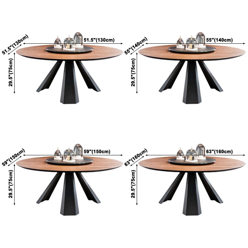 Minimalist Brown Standard Dining Table Solid Wood Round Table (without Lazy Susan) Clearhalo ' dining_table' 'Dining Tables & Seating' 'Dining Tables' 'Furniture' 'furniture_dining_table' 'Kitchen & Dining Furniture' 'kitchen&dining_furn' 'kitchen' 'kitchen_dining_table' 1200x1200_4d9effab-76c0-4185-8174-a04c10d54d4e