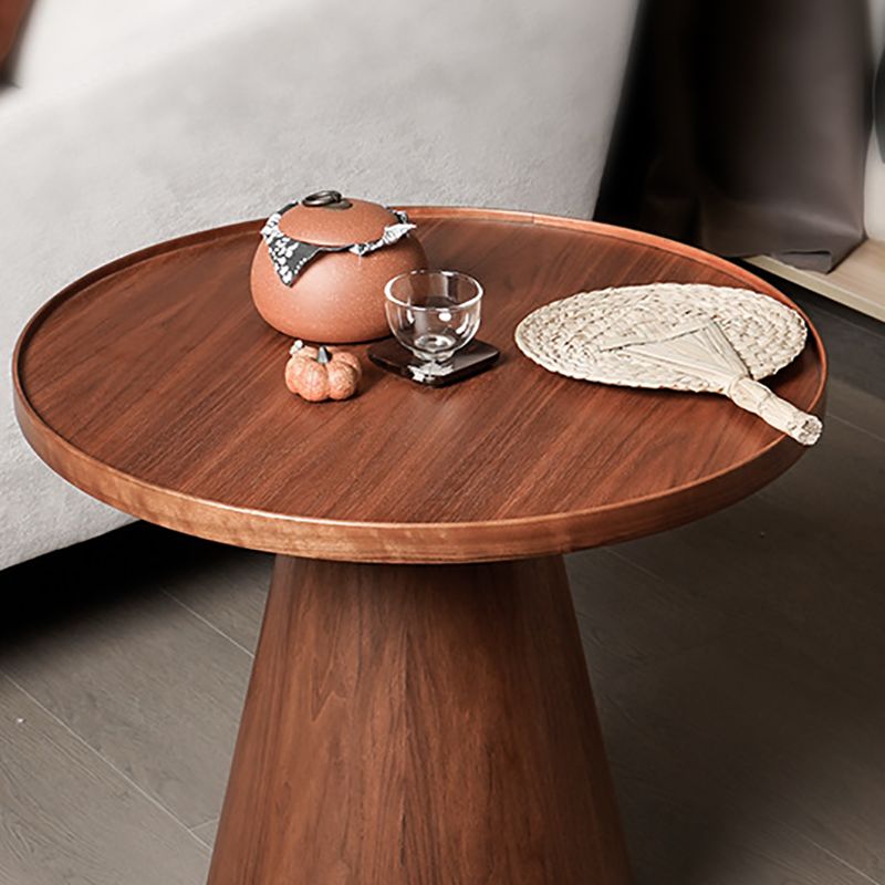 Contemporary Living Room Round Pedestal Solid Wood End Table Clearhalo 'Coffee & Accent Tables' 'End & Side Tables' 'end_side_tables' 'furn' 'furn_end_side_tables' 'Furniture' 'Living Room Furniture' 1200x1200_4d9f5c54-4a5e-40b2-a8b7-848448573088