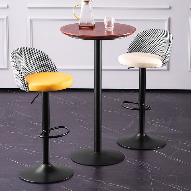 Contemporary Leather Home Stool Matte Finish Adjustable Footrest Barstool Clearhalo 'Bar Furniture' 'Bar Stools' 'bar_stools' 'furn' 'furn_bar_stools' 'Furniture' 'furniture_bar_stools' 'Kitchen & Dining Furniture' 1200x1200_4da01e85-9f7a-4d55-ba2f-3e6a52cee2b7