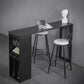 Industrial Style Rectangle Bar Table 42-inch Height Iron Pedestal Bistro Table Clearhalo 'Bar Furniture' 'Bar Tables' 'bar_tables' 'furn' 'furn_bar_tables' 'Furniture' 'furniture_bar_tables' 'Kitchen & Dining Furniture' 1200x1200_4da0775a-c3f0-4675-b438-f777e12644d3