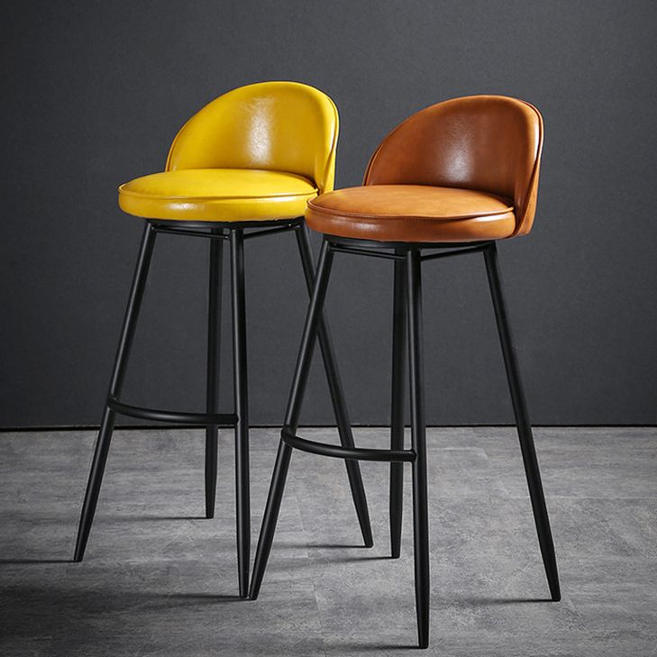 Contemporary Restaurant Footrest Stool Matte Finish Leather Barstool Clearhalo 'Bar Furniture' 'Bar Stools' 'bar_stools' 'furn' 'furn_bar_stools' 'Furniture' 'furniture_bar_stools' 'Kitchen & Dining Furniture' 1200x1200_4da0e175-9c0b-4855-9aa6-15ca0378d5d4