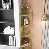 Moderne Bücherregal -Ecke Metal Open Back Regal Bücherregal mit Regalen für Wohnzimmer