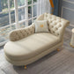 Chaise à bras roulés de style traditionnel en simili cuir pour salon