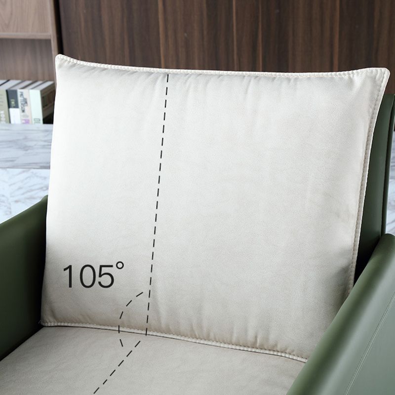 Contemporary Leather Curved and Fabric Chair Parsons Arm Chair for Home Clearhalo ' kitchen&dining_furn' 'Dining Chairs' 'Dining Tables & Seating' 'dining_chair' 'furn' 'furn_dining_chair' 'Furniture' 'furniture_dining_chair' 'Kitchen & Dining Furniture' 'kitchen' 1200x1200_4da4ef46-cd41-4ced-bf40-cf51889449d1