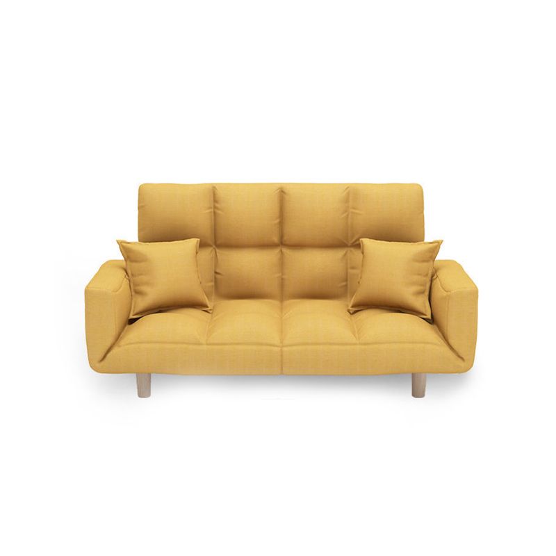 Linen Blend Contemporary Square Sofa Convertible Sofa, 45.66" L X 17.71" W X 25.98" H Clearhalo 'furn' 'furn_sofas' 'Furniture' 'Living Room Furniture' 'Sofa' 'sofas' 1200x1200_4da4fc74-a5da-4e3c-abcb-8a08f04459f7