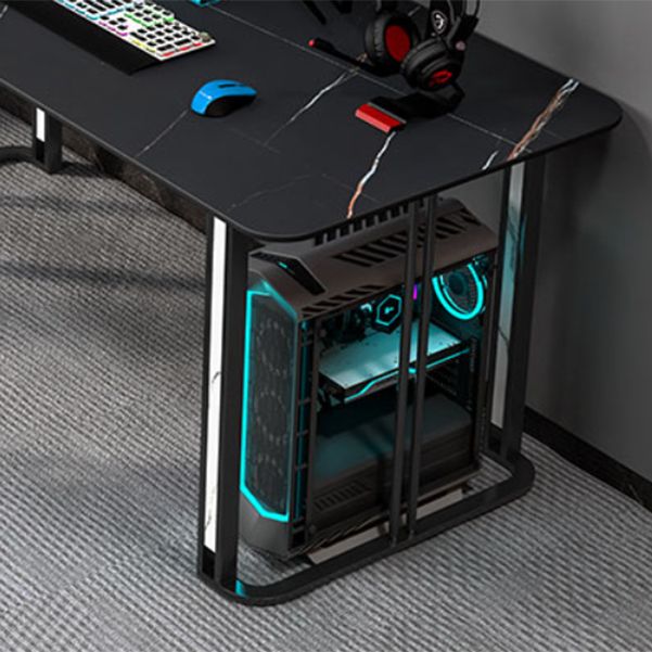 Industriële kantoorbureau antieke afwerking Computerbureau met metalen benen