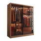 Mirrored Finish Cabinet with Glass Door Modern Brown Wardrobe for Home Clearhalo 'Armoires & Wardrobes' 'armoires_wardrobes' 'Bedroom Furniture' 'furn' 'furn_armoires_wardrobes' 'Furniture' 1200x1200_4da6950e-0a50-4fd8-99aa-8d13878d5c22
