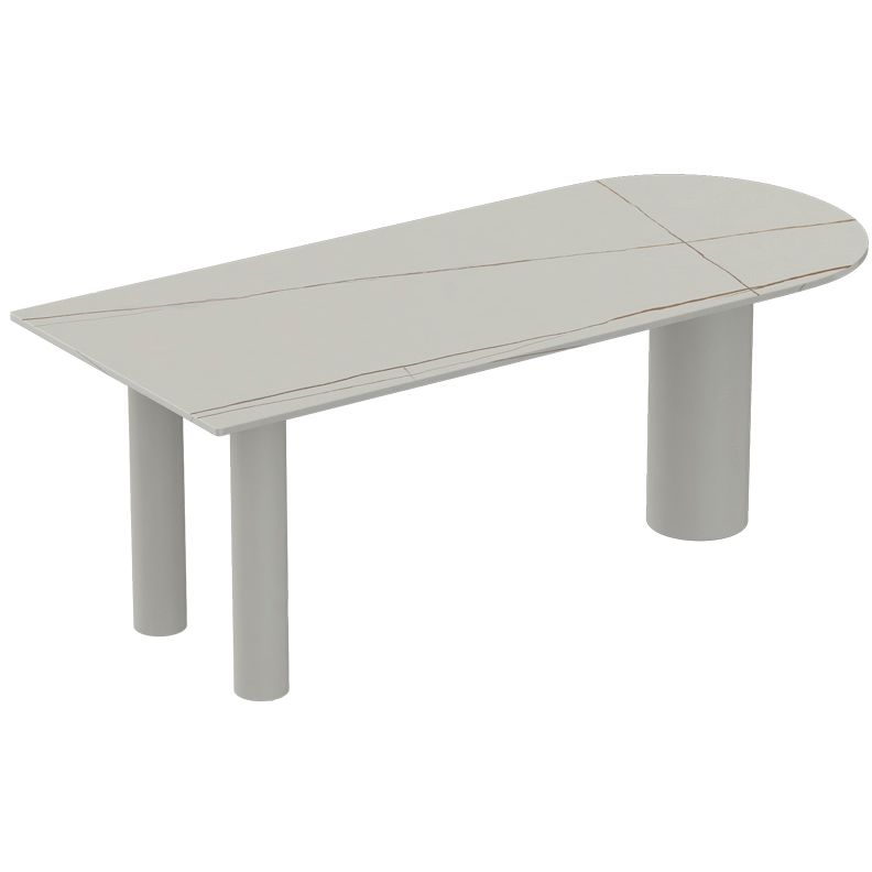 Metal Contemporary Free Form Table Sintered Stone Dining Table for Home Clearhalo ' dining_table' 'Dining Tables & Seating' 'Dining Tables' 'furn' 'furn_dining_table' 'Furniture' 'furniture_dining_table' 'Kitchen & Dining Furniture' 'kitchen&dining_furn' 'kitchen' 'kitchen_dining_table' 1200x1200_4da7a0eb-59d4-4662-b354-10c54bafc8c5