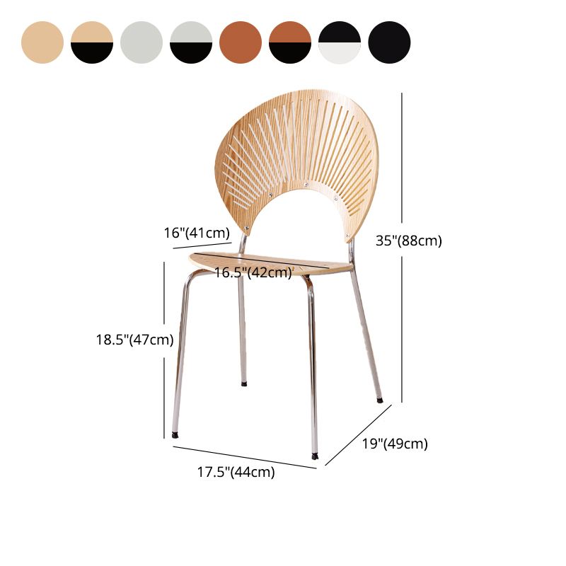 Metal Kitchen and Dining Room Chair Open Back Dining Side Black and Silver Chair Clearhalo 'Dining Chairs' 'Dining Tables & Seating' 'dining_chair' 'furn' 'furn_dining_chair' 'Furniture' 'furniture_dining_chair' 'Kitchen & Dining Furniture' 1200x1200_4da7ca7c-472e-4d65-a54a-0f87653308df