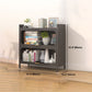 Industrial Style Metal Bookshelf Closed Back Shelf Bookcase with Doors Clearhalo 'Bookcases' 'furn' 'furn_bookcases' 'Furniture' 'furniture_bookcases' 'Office Furniture' 1200x1200_4da8531a-fa21-4c26-9837-0d73b10cb741