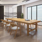 Pine Wood Top Dining Table Traditional Luxury Table with Solid Wood Sled Base Clearhalo 'Dining Tables & Seating' 'Dining Tables' 'dining_table' 'furn' 'furn_dining_table' 'Furniture' 'furniture_dining_table' 'Kitchen & Dining Furniture' 'kitchen' 'kitchen_dining_table' 1200x1200_4da8f114-3122-4041-b5a4-688d9443d350