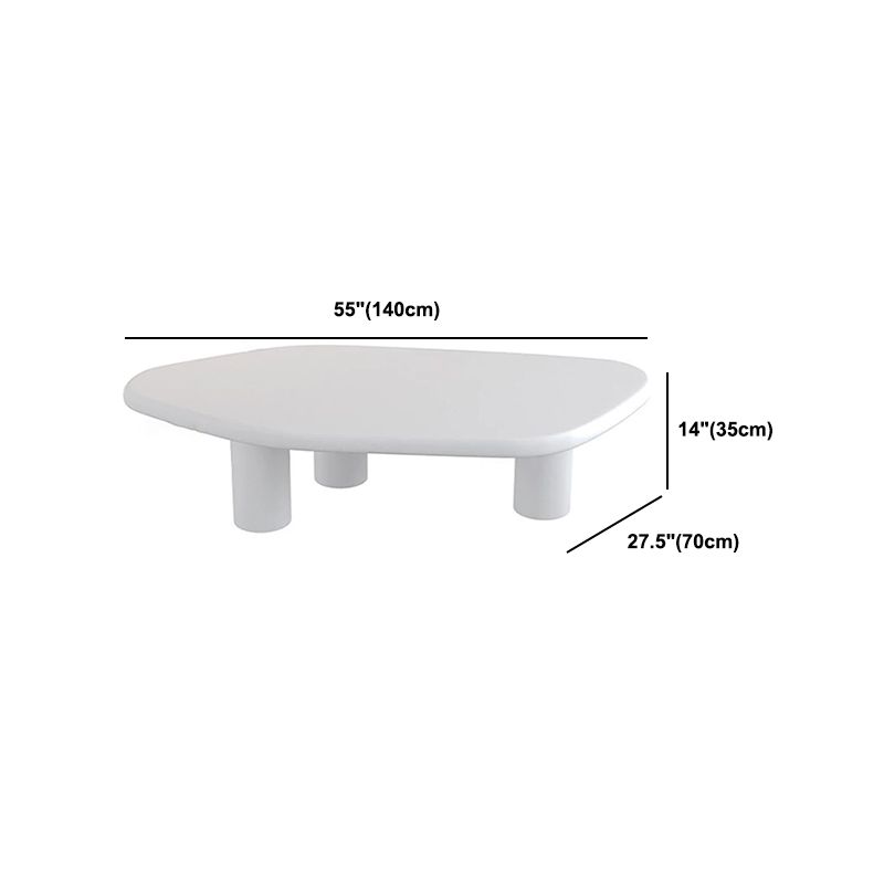 Wooden 3 Legs Coffee Table Scandinavian Style Coffee Table in White Clearhalo 'Coffee & Accent Tables' 'Coffee Tables' 'coffee_tables' 'furn' 'furn_coffee_tables' 'Furniture' 'Living Room Furniture' 1200x1200_4da9b640-34a4-4c16-ab7a-57e16b7126bc