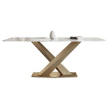 Traditional Luxury Sintered Stone Top Dining Table Rectangle Table in White with Gold Pedestal Clearhalo ' dining_table' 'Dining Tables & Seating' 'Dining Tables' 'furn' 'furn_dining_table' 'Furniture' 'furniture_dining_table' 'Kitchen & Dining Furniture' 'kitchen&dining_furn' 'kitchen' 'kitchen_dining_table' 1200x1200_4da9d10b-7482-4268-a189-626ec207f282
