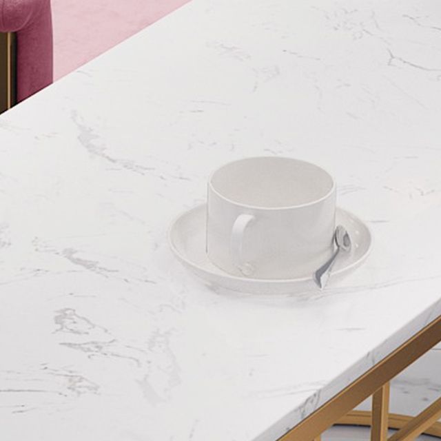 White Stone Bar Table Traditional Luxury Bar Table with Gold Base Clearhalo 'Bar Furniture' 'Bar Tables' 'bar_tables' 'furn' 'furn_bar_tables' 'Furniture' 'furniture_bar_tables' 'Kitchen & Dining Furniture' 1200x1200_4daa0e4b-a5dc-4968-9e0e-2b654356aaac