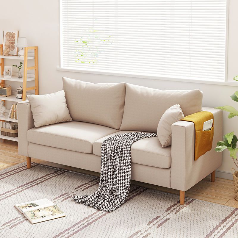 Cuscini moderni standard a braccio quadrato soggiorno divano stazionario di lino