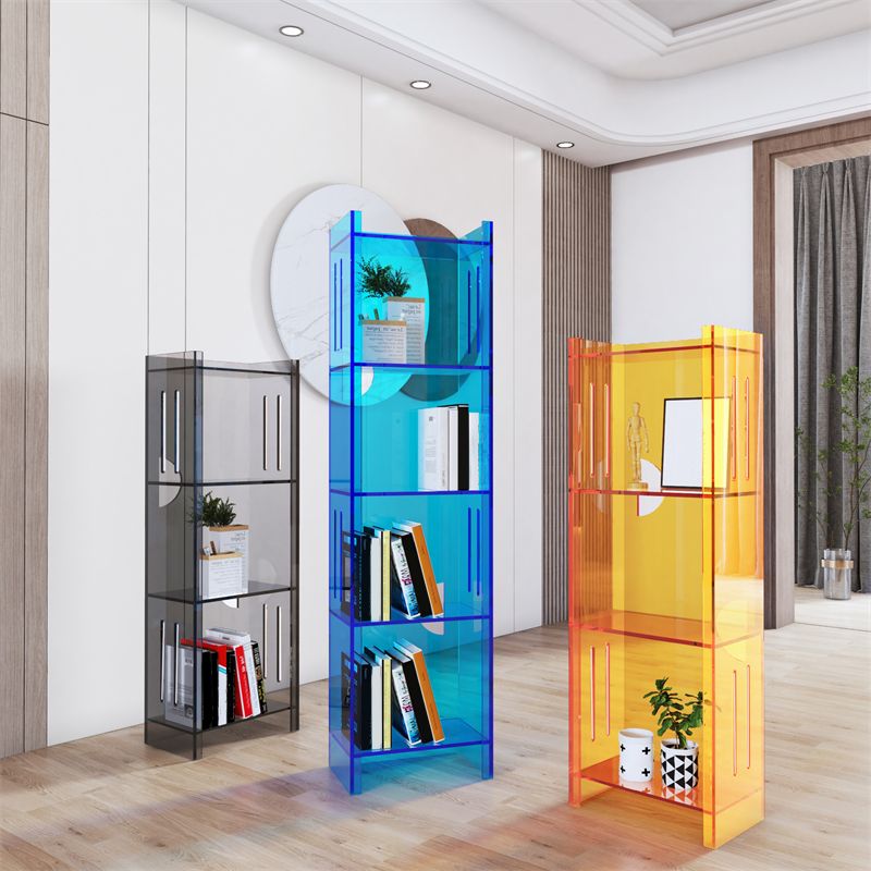 Standard Closed Back Bookshelf Scandinavian Acrylic Bookcase