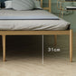Metal and Upholstered Standard Bed Glam 45" Tall Open-Frame Bed