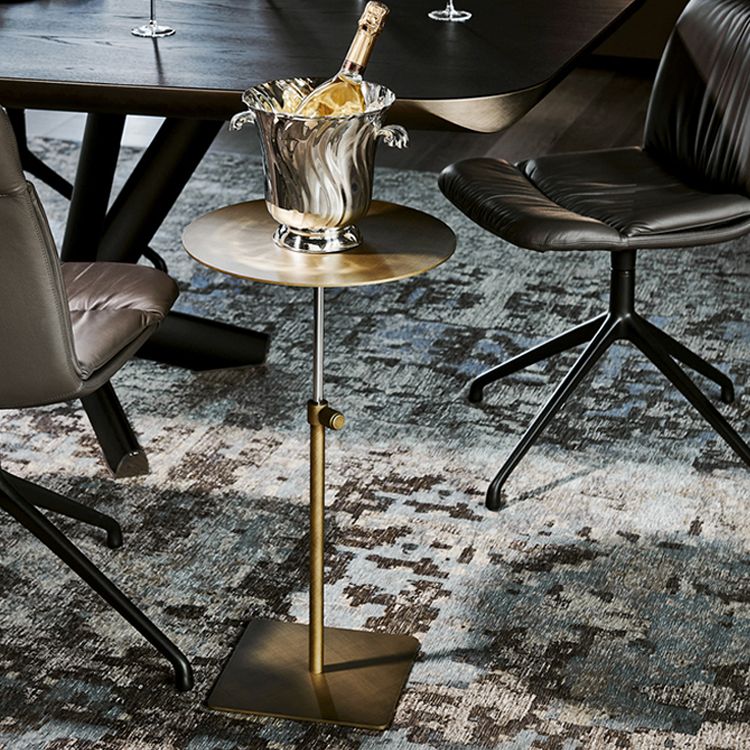 Stainless Steel Pedestal Cocktail Table Round/ Square Top Coffee Table Clearhalo 'Coffee & Accent Tables' 'Coffee Tables' 'coffee_tables' 'furn' 'furn_coffee_tables' 'Furniture' 'Living Room Furniture' 1200x1200_4dabe46f-9806-410c-8e31-24127d5ed449