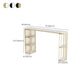 Modern Bistro Bar Table Sintered Stone Rectangle Bar Table with Shelves