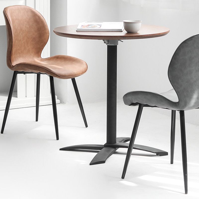 Modern Pedestal Wooden Coffee Table Round Top Shape Folding Cocktail Table Clearhalo 'Coffee & Accent Tables' 'Coffee Tables' 'coffee_tables' 'furn' 'furn_coffee_tables' 'Furniture' 'Living Room Furniture' 1200x1200_4dac4801-9192-4d4b-b7e4-54ad72dd80fd