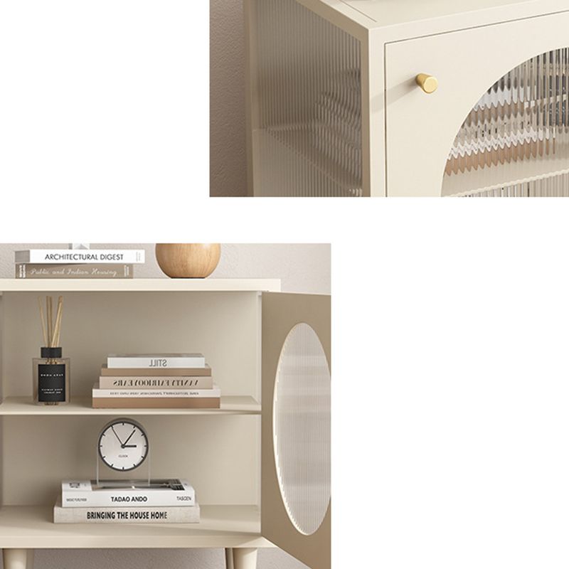 Industrial Accent Table Nightstand Antique Finish Bedside Cabinet