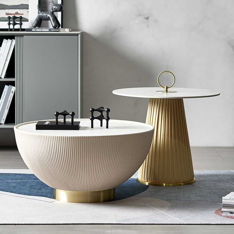 Round Slate Coffee Cocktail Table Abstract Coffee or End Table Clearhalo 'Coffee & Accent Tables' 'Coffee Tables' 'coffee_tables' 'furn' 'furn_coffee_tables' 'Furniture' 'Living Room Furniture' 1200x1200_4dacc1c2-131c-4bdb-a67a-51626853d011