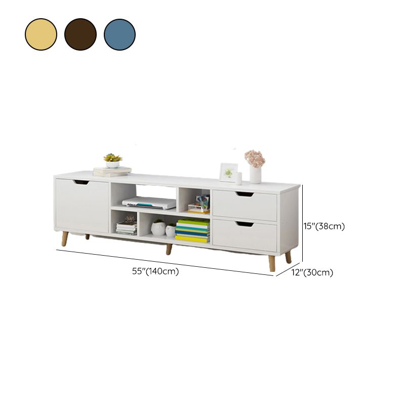 Open Shelving TV Media Stand Scandinavian TV Media Console with Drawers Clearhalo 'furn' 'furn_tv_stands_entertainment_centers' 'Furniture' 'Living Room Furniture' 'TV Stands & Entertainment Centers' 'TV Stands & Media Storage Furniture' 'tv_stands_entertainment_centers' 1200x1200_4dacf548-dd70-48a7-826d-47ad64bd29eb