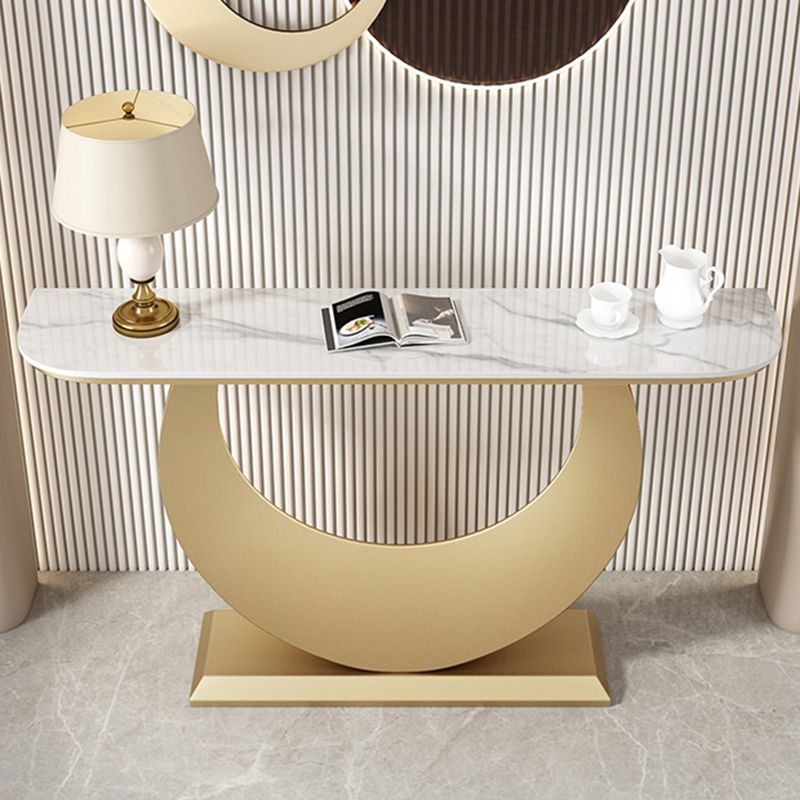 Tavolo console contemporanea a forma di luna