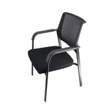 Conferencia de microfibra de silla de no ruedas contemporánea conferencia de escritorio a mediados