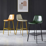 Scandinavian Style Bar-stool with Square Leather Seat Counter Stool Kitchen Bar-stool Clearhalo 'Bar Furniture' 'Bar Stools' 'bar_stools' 'furn' 'furn_bar_stools' 'Furniture' 'furniture_bar_stools' 'Kitchen & Dining Furniture' 1200x1200_4db240f7-9a02-44c5-a9e0-0110eb27954d