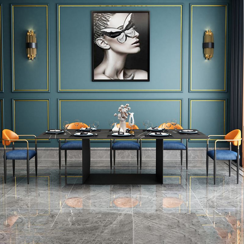 Restaurant Contemporary Upholstered Arm Chair Matte Finish Open Back Dining Chair Clearhalo ' kitchen&dining_furn' 'Dining Chairs' 'Dining Tables & Seating' 'dining_chair' 'furn' 'furn_dining_chair' 'Furniture' 'furniture_dining_chair' 'Kitchen & Dining Furniture' 'kitchen' 1200x1200_4db6463d-93bc-4061-bb7e-63a3d78d5d03