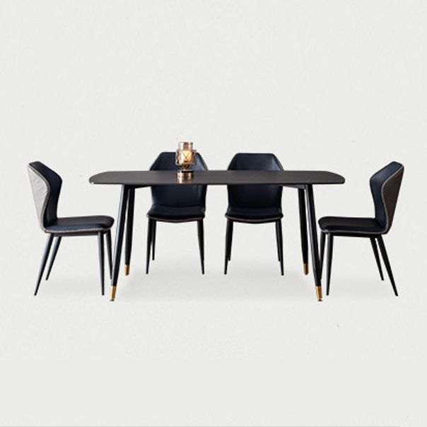 Metal Modern Rectangular Dining Table Sintered Stone Table for Kitchen and Dining Room Clearhalo ' dining_table' 'Dining Tables & Seating' 'Dining Tables' 'furn' 'furn_dining_table' 'Furniture' 'furniture_dining_table' 'Kitchen & Dining Furniture' 'kitchen&dining_furn' 'kitchen' 'kitchen_dining_table' 1200x1200_4db97492-eb73-43c3-b500-3a0da2a200d2