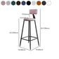 Modern Backrest Counter Stool Iron Milk Tea Shop Bar Stool with Cushion and Pedal Clearhalo 'Bar Furniture' 'Bar Stools' 'bar_stools' 'furn' 'furn_bar_stools' 'Furniture' 'furniture_bar_stools' 'Kitchen & Dining Furniture' 1200x1200_4dba747d-5fe5-4569-a8db-544d0a1a7c63