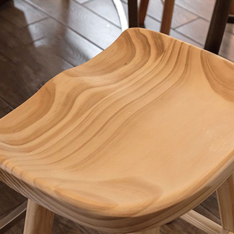 Industrial Style Bar Stool Wooden Legs Saddle Seat Barstool for Restaurant Bar Clearhalo 'Bar Furniture' 'Bar Stools' 'bar_stools' 'furn' 'furn_bar_stools' 'furniture_bar_stools' 'Kitchen & Dining Furniture' 'kitchen&dining_furn' 'kitchen' 'kitchen_furn' Furniture' 1200x1200_4dbabe92-3216-4ebf-a34d-b91a7f440abb