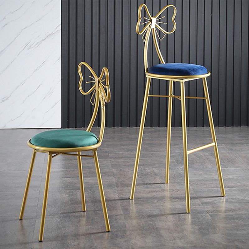 Upholstered Armless Glossy Bar Stools With Cushion And Metal Legs Clearhalo 'Bar Furniture' 'Bar Stools' 'bar_stools' 'furn' 'furn_bar_stools' 'furniture_bar_stools' 'Kitchen & Dining Furniture' 'kitchen&dining_furn' 'kitchen' 'kitchen_furn' Furniture' 1200x1200_4dbc5a05-6dac-40aa-a282-d5fb8aac60b6