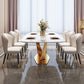 Modern Marble Table Set of 5/7 with Rectangle Table Dining Set with PU Leather Chairs Clearhalo 'Dining Room Sets' 'Dining Tables & Seating' 'dining_room_set' 'furn' 'furn_dining_room_set' 'Furniture' 'furniture_dining_room_set' 'Kitchen & Dining Furniture' 'kitchen&dining_furn' 'kitchen' 1200x1200_4dbdbc3b-888c-47ee-8d2a-20aff78478ac