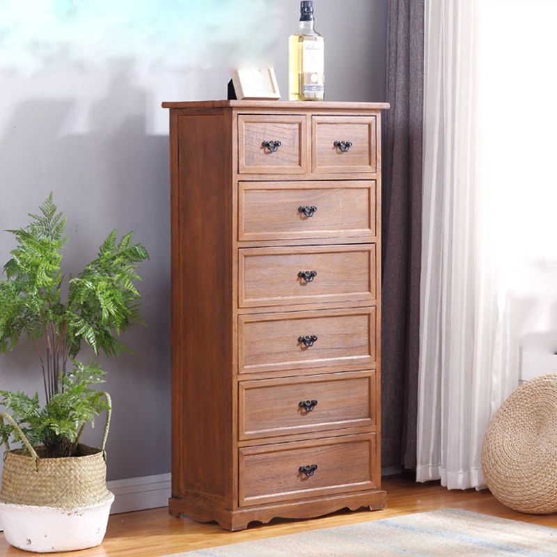 Standard Rectangle Accent Chest with Drawers 13.77" Wide Wood Chest
